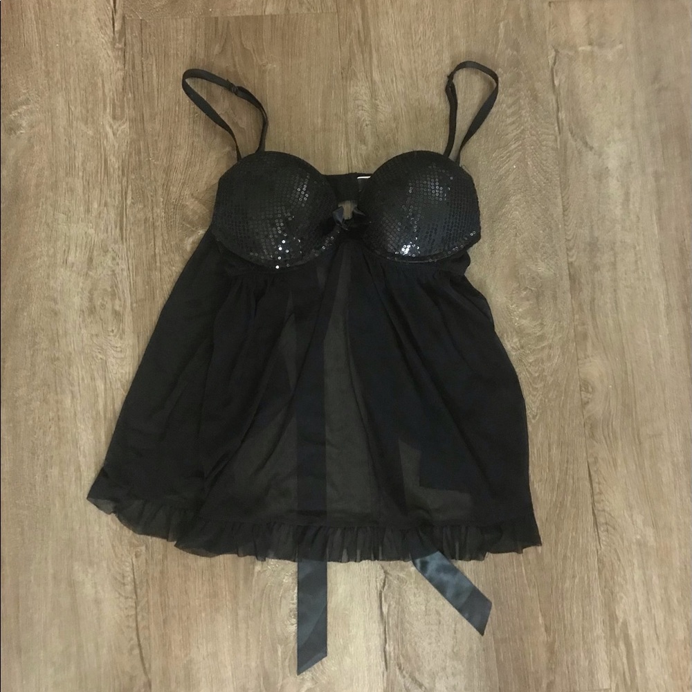 TRUE DESIRE Sequin & Sheer Babydoll only 🌻🌼1 HOUR SALE🌼🌻